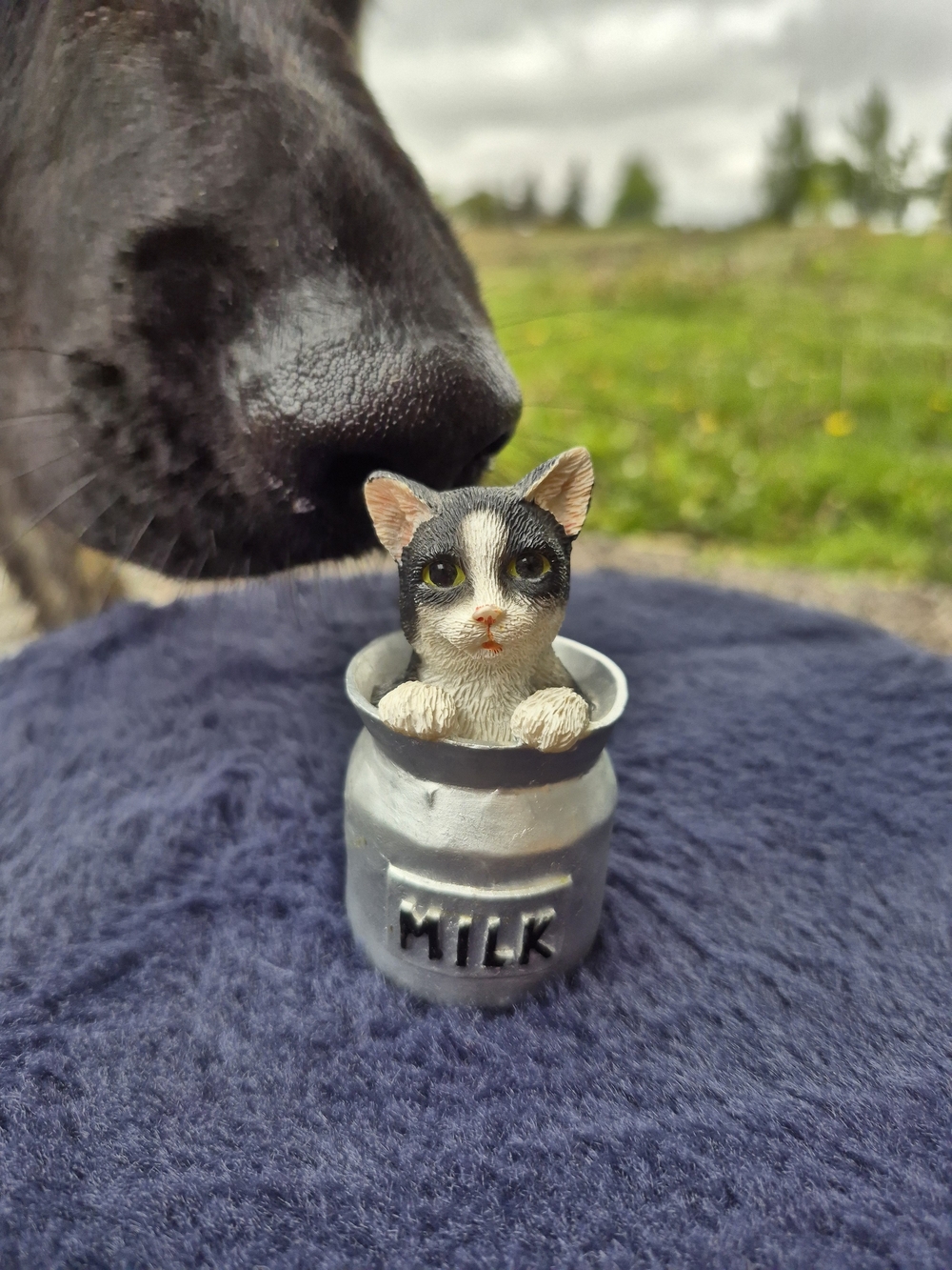 Vintage Regency Fine Arts Kitten Popping Out Of Milk Barrel 3" - Picture 10 of 12